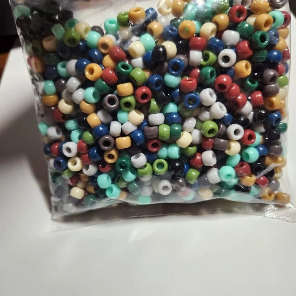 New 1000 Earth-Tone Pony Kandi Beads Craft Supplies Hair Jewelry Beads Bracelet